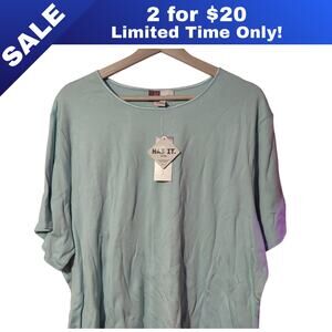 [Sale: 2 for $20!] NWT JM Women’s Collection Light Blue T-Shirt – Size 3X 0077
